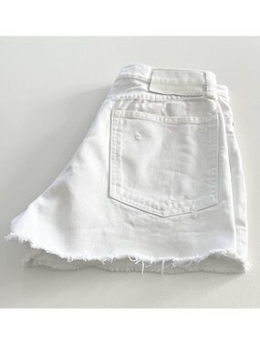 Rag & Bone Maya High-Rise Short in White Tabby Distressed Size 29